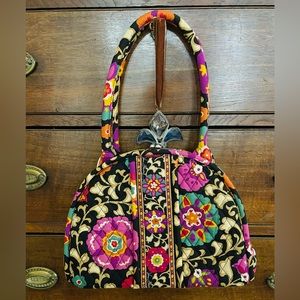 Vera Bradley Eloise Floral Kiss Clasp Bag